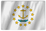 Rhode Island State Flag Reproduction Metal Sign 12x18