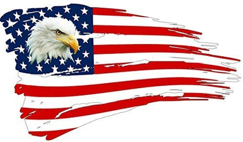 American Flag With Eagle 16g Cut Out Metal