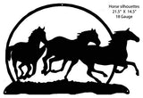 Wild Horses Silhouette Wall Decor Laser Cut Out Metal Sign 14.5×21.5