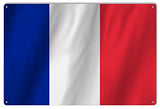 France Country Flag Reproduction Metal Sign 12x18