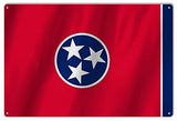 Tennessee State Flag Reproduction Metal Sign 12x18