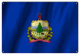 Vermont State Flag Reproduction Metal Sign 12x18