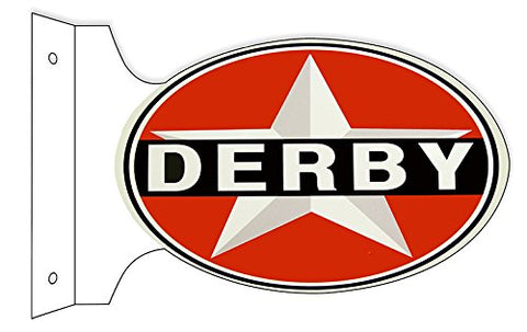 Derby Gas Station Reproduction Flange Motor Oil Sign 12x18 Oval