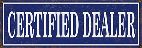 Vintage Certified Dealer Motor Oil Sign 8x24