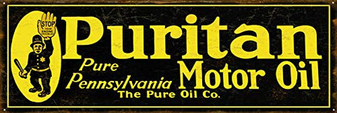 Reproduction Puritan Motor Oil Large Sign 8x24