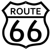 ArtFuzz (3) Route 66 White Black Cut Out Garage Metal Sign 7.5×7.5