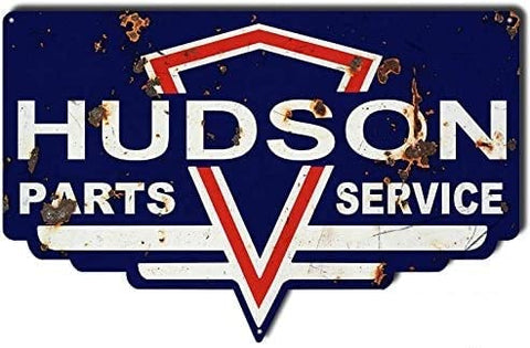 Hudson Motor Oil Cut Out Reproduction Garage Art metal Sign 15x24