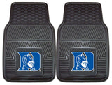 Duke Blue Devils Heavy Duty 2-Piece Vinyl Car Mats