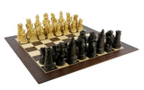 Chess Set  - Cats & Dogs Chess Pieces on Walnut/Sycamore Barcelona Chess Board