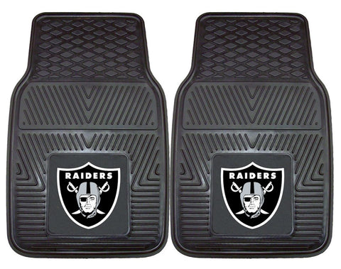 Las Vegas Raiders Car Mats Heavy Duty 2 Piece Vinyl