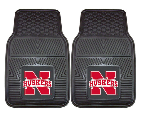 Nebraska Cornhuskers  Heavy Duty 2-Piece Vinyl Car Mats