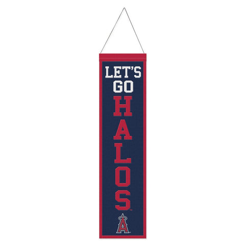 Los Angeles Angels Banner Wool 8x32 Heritage Slogan Design - Special Order