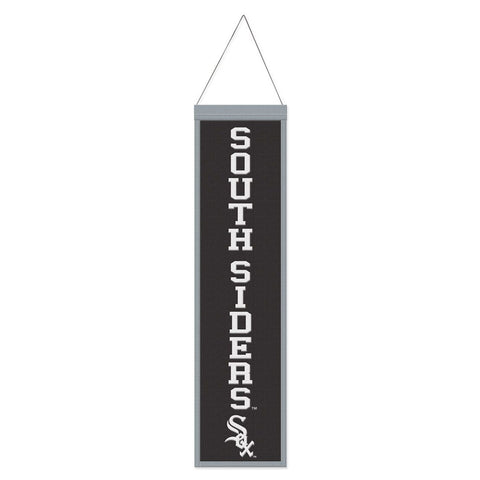 Chicago White Sox Banner Wool 8x32 Heritage Slogan Design - Special Order