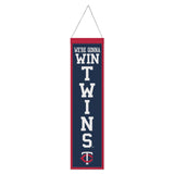 Minnesota Twins Banner Wool 8x32 Heritage Slogan Design - Special Order