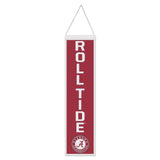 Alabama Crimson Tide Banner Wool 8x32 Heritage Slogan Design - Special Order