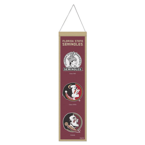 Florida State Seminoles Banner Wool 8x32 Heritage Evolution Design