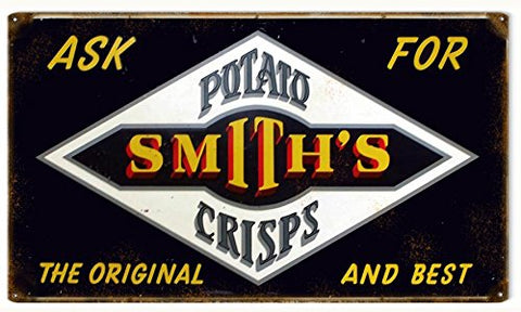 Nostalgic Smiths Potato Crisps Reproduction Sign 8x14