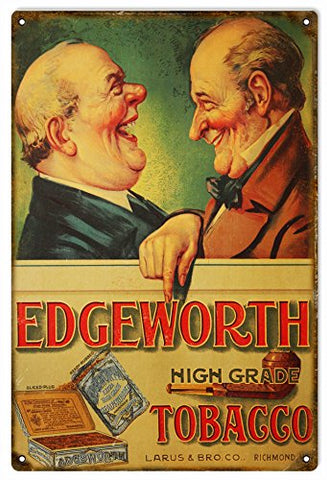 Vintage Edgeworth Tobacco Reproduction Sign 12x18