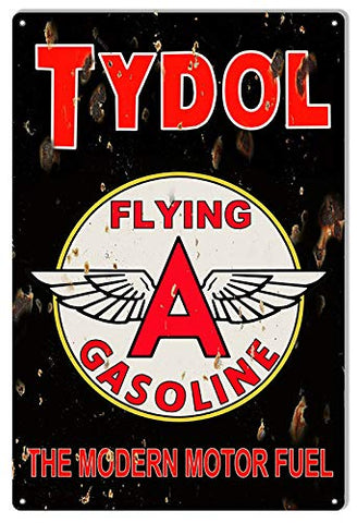 Tydol Gasoline Reproduction Vintage Motor Oil Metal Sign 12×18