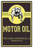 Bull Dog Motor Oil Reproduction Garage Shop Metal Sign 12×18