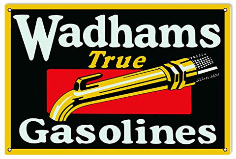 Wadhams Gasoline Reproduction Gas Station Metal Sign 18x30