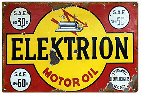 Reproduction Elektrion 30 50 60 Motor Oil Large Sign 16x24