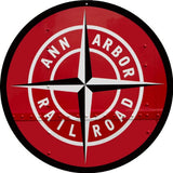 Ann Arbor Railroad Sign 14 Round