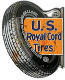 U.S Cord Tires Reproduction Cut Out Garage Art Metal Sign 17.3×21