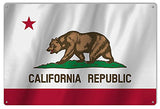 California Republic State Flag Reproduction Metal Sign 12x18