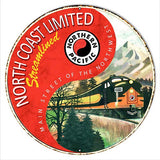 Northern Pacific Reproduction Railroad Metal Sign 18×18 Round