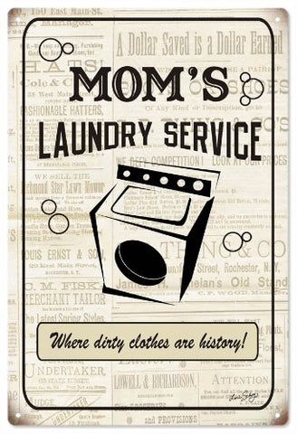 Reproduction Moms Laundry Service Sign