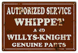 Willys Knight Service Reproduction Garage Shop Metal Sign 18x30