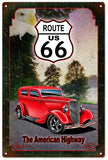 Aged looking Route 66 Automobile Sign