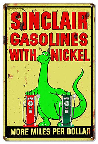 ArtFuzz Sinclair Motor Oil Reproduction Large Gasoline Metal Sign 16×24