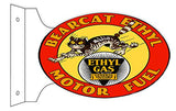 Bearcat Ethyl Reproduction Flange Motor Oil Sign 12x18 Oval