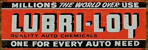 Vintage Lubri Loy Motor Oil Reproduction Sign 8x24