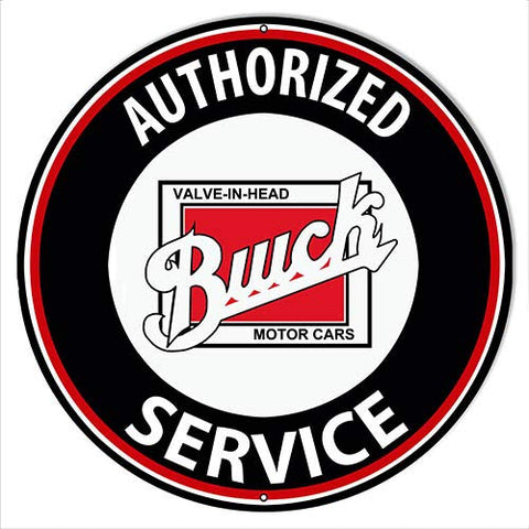 XL Buick Service Authorized Motor Oil Gas 30? Metal Repro Garage Art Sign