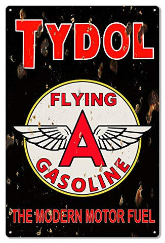 Tydol Gasoline Reproduction Large Vintage Metal Sign 16×24