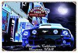 Historic Placerville Mustang Sign By Artist Phil Hamilton 12x18