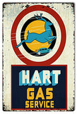 Hart Gasoline Reproduction Garage Shop Metal Sign 12×18