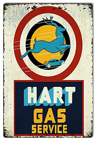 Hart Gasoline Reproduction Garage Shop Metal Sign 12×18