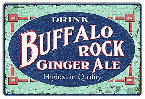 Buffalo Rock Ginger Ale Drink Reproduction Nostalgic Metal Sign 12×18