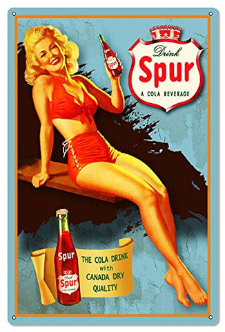 Spur Cola Beverage Drink Reproduction Large Nostalgic Metal Sign 16×24