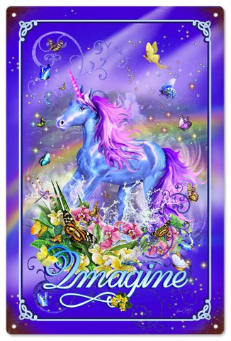 Reproduction Imagine Unicorn Sign