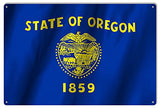 Oregon State Flag reproduction Metal Sign 12x18