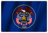 Utah State Flag Reproduction Metal Sign 12x18