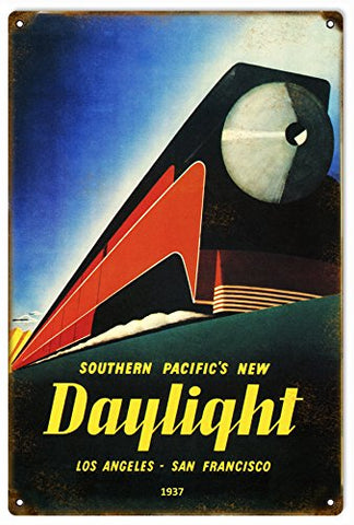 Vintage Southern Pacific Daylight Railroad Reproduction Sign