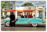 Going For A Ride In A Chevy Service Station Metal Sign By Artist Bob Kramer 12×18