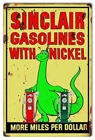 Sinclair Gasoline Reproduction Motor Oil Vintage Metal Sign 12×18