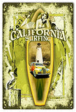 California Surfing Pin Up Girl Sign 12x 18 By Artist Phil Hamilton